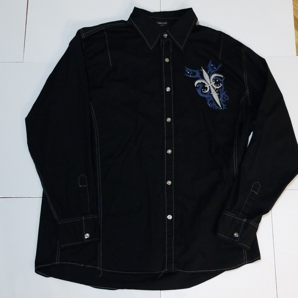 Fleur-de-lis embroidered  shirt